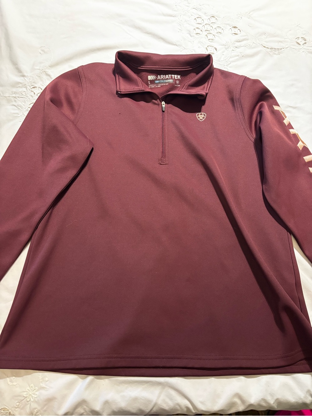 Ariat women’s Maroon Quarter-Zip Performance Sweater